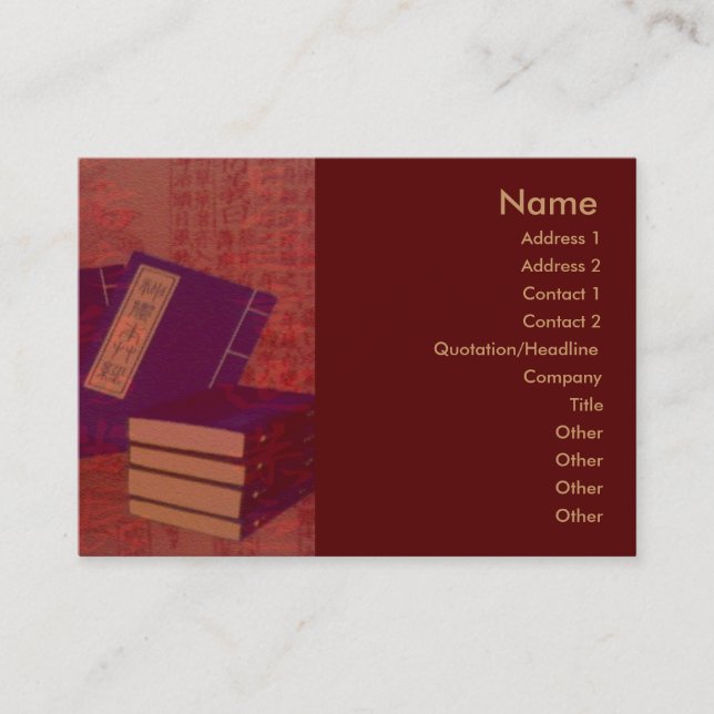 Carte de visite de médecine chinoise (Devant)