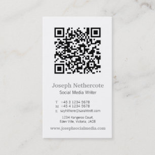 Carte de visite de médias d'image de code de qr d