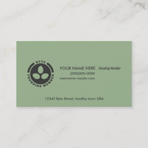 Carte de visite de membre fondateur