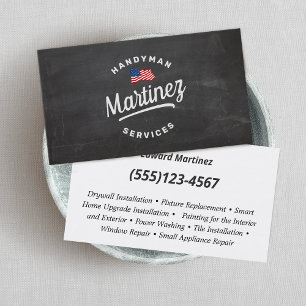 Carte de visite de menuiserie américain