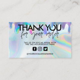 Carte de visite de Merci Holo Drip Salon
