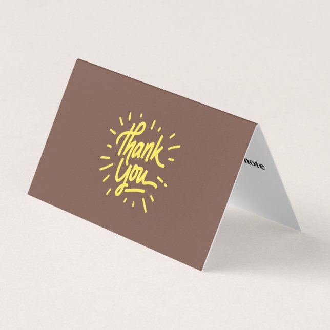 Carte de visite de Merci simple personnalisé (Devant)