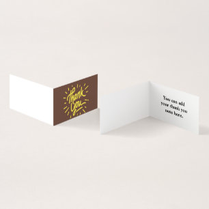Carte de visite de Merci simple personnalisé