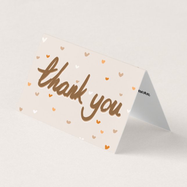 Carte de visite de Merci simple personnalisé (Devant)