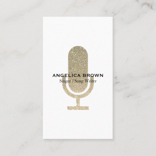 Carte de visite de microphone de parties (Devant)