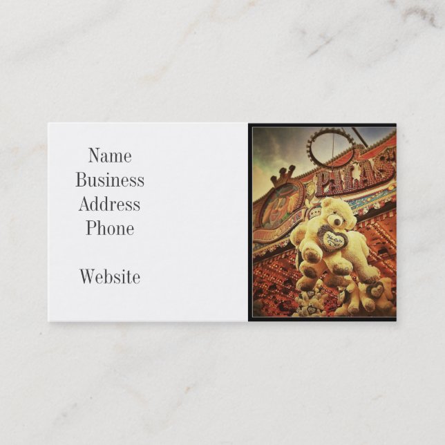 Carte De Visite De mignons Nounours au Carnaval (Devant)