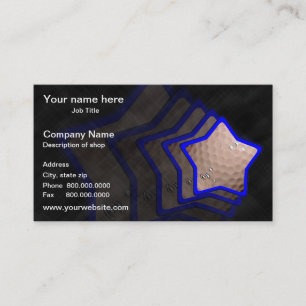 Carte de visite de modèle d'étoile de golf