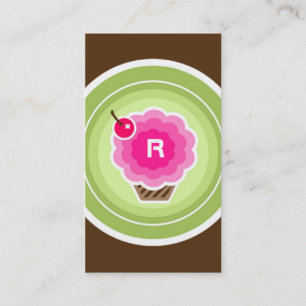 CARTE DE VISITE DE MONOGRAMME DE PETIT GÂTEAU DE