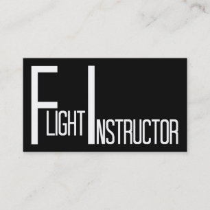 Carte de visite de mot instructeur de vol