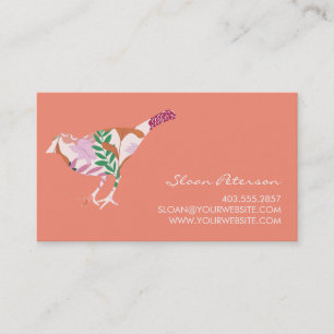 Carte de visite de motif d'oiseau