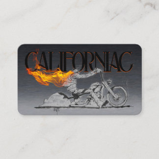 Carte de visite de moto chromé élégant