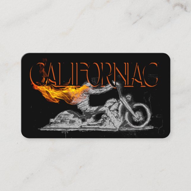 Carte de visite de moto chromé élégant (Devant)