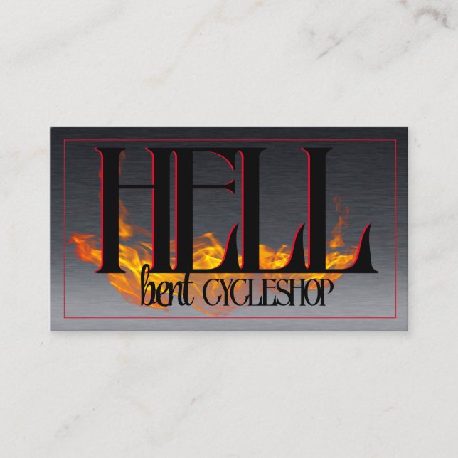 Carte de visite de moto chromé élégant (Devant)