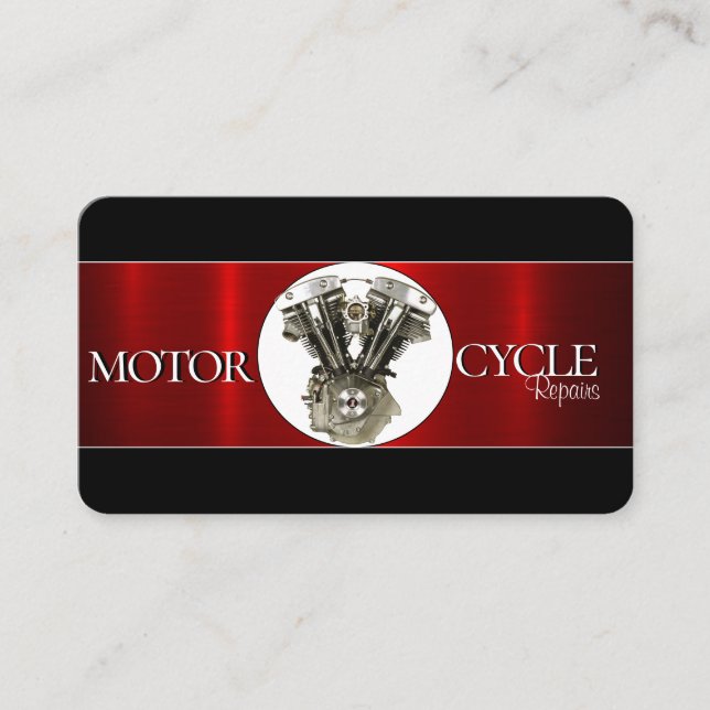 Carte de visite de moto élégant (Devant)