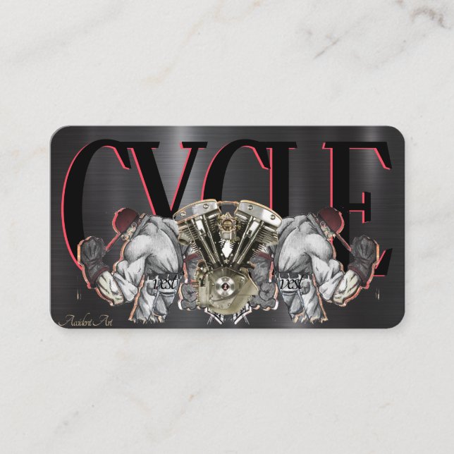 Carte de visite de moto élégant (Devant)