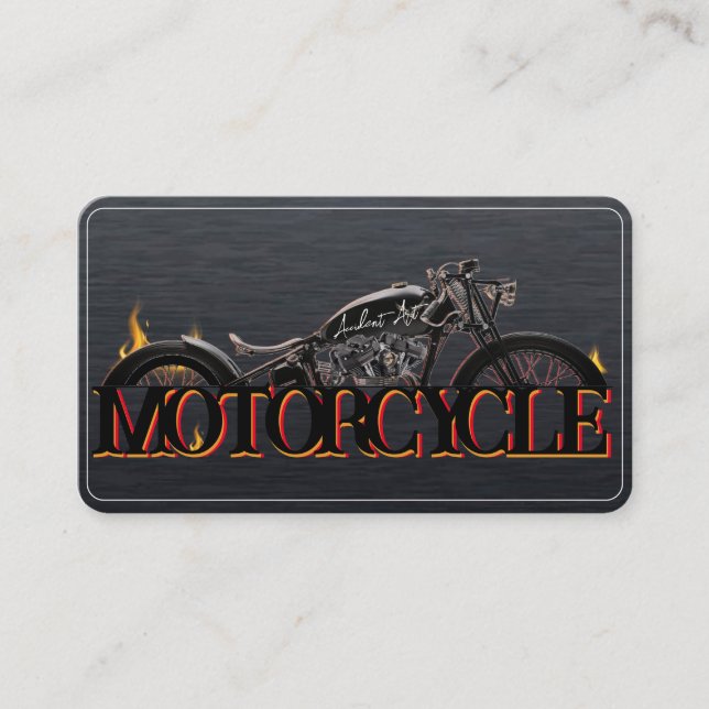 Carte de visite de moto élégant (Devant)