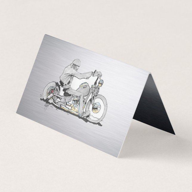Carte de visite de moto plié (Devant)