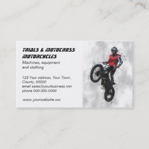 Carte de visite de motocross de procès