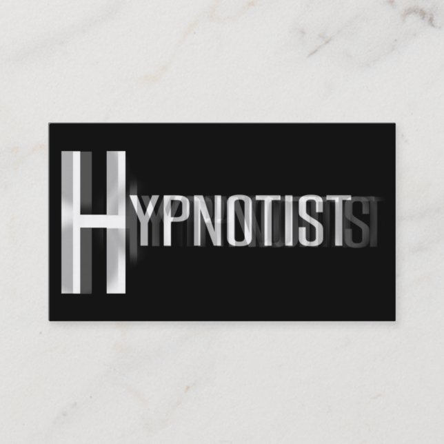 Carte de visite de mots flous Hypnotist (Devant)