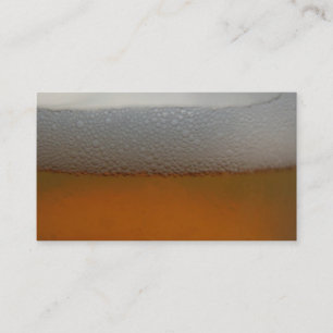 carte de visite de mousse de bière