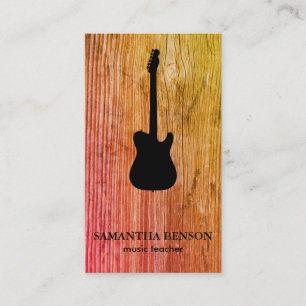 Carte de visite de musicien de guitare avec des
