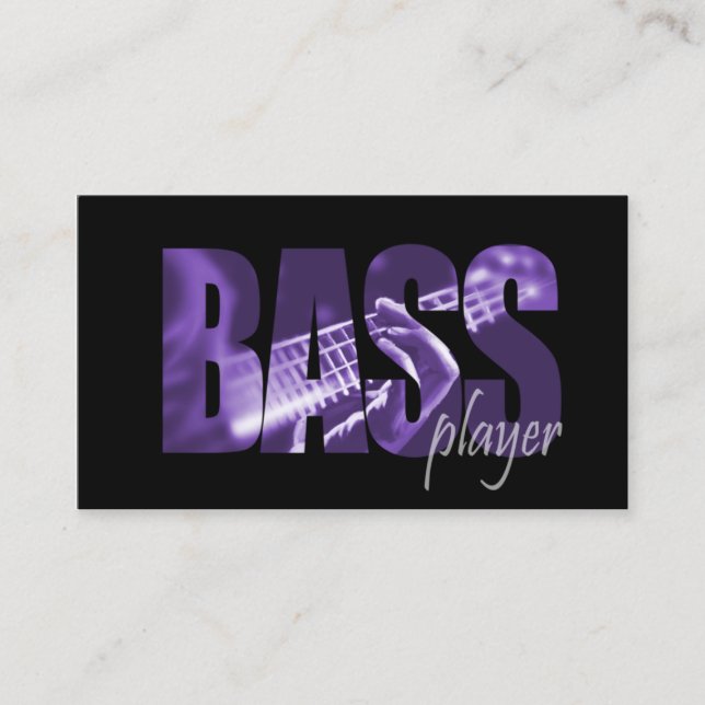 Carte de visite de musicien du bassiste (Devant)