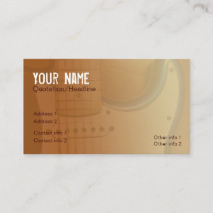 Carte de visite de musique d'or électrique