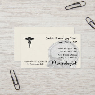 Carte de visite de neurologie de neurologue