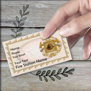 Carte de visite de nom personnalisé Firefighter Sh