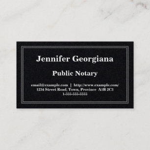 Carte de visite de notaire public simple