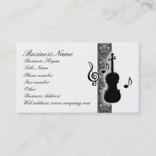 Carte de visite de notes de musique violon