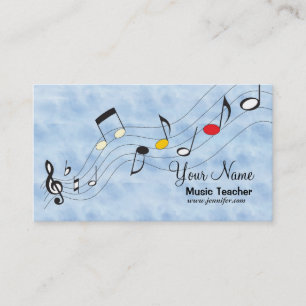 Carte de visite de notes musicales