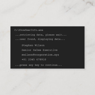 Carte de visite de nouveauté de style de DOS