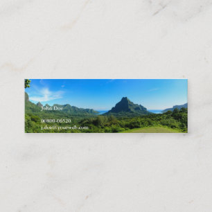 Carte de visite de panorama de Moorea avec des