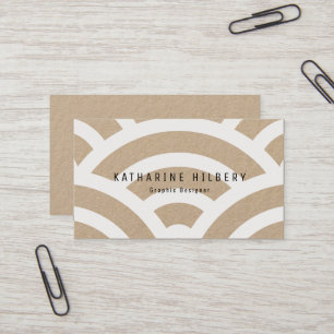 Carte de visite de papier Kraft Motif de White Wav