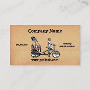 Carte de visite de papier vintage de Pedicab