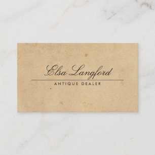Carte de visite DE PAPIER VINTAGE ÉLÉGANT