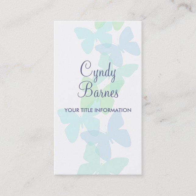 Carte de visite de papillons (Devant)