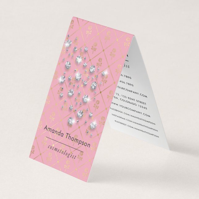 Carte de visite de Parties scintillant à étincelle (Devant)