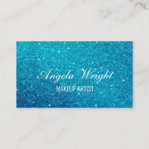 Carte de visite de Parties scintillant bleu person