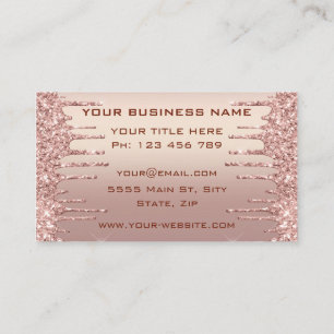 Carte de visite de Parties scintillant Gold rose a