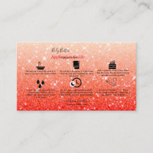 Carte de visite de Parties scintillant rouge de l'
