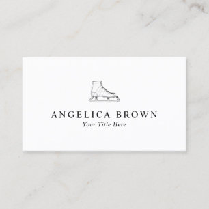 Carte de visite de patinage sur glace