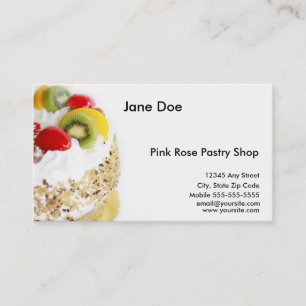 Carte de visite de pâtisserie