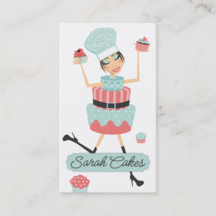 Carte de visite de pâtisserie Artisan cake diva cu