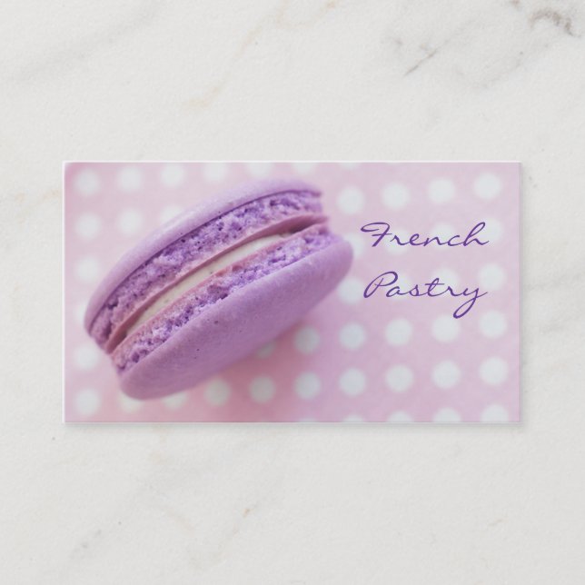 Carte de visite de pâtisserie de Macaron de (Devant)