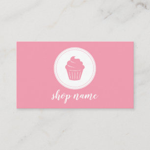 Carte de visite de pâtissier cupcake minimaliste r