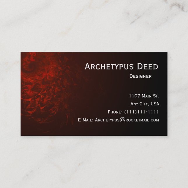 Carte de visite de peau de serpent Abstrait (Devant)