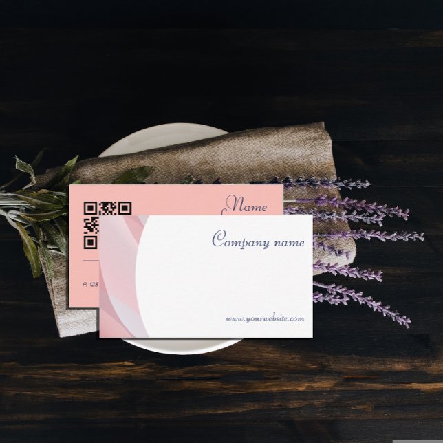 Carte de visite de pêche légère de code QR minimal (Créateur téléchargé)