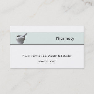 Carte de visite de pharmacie